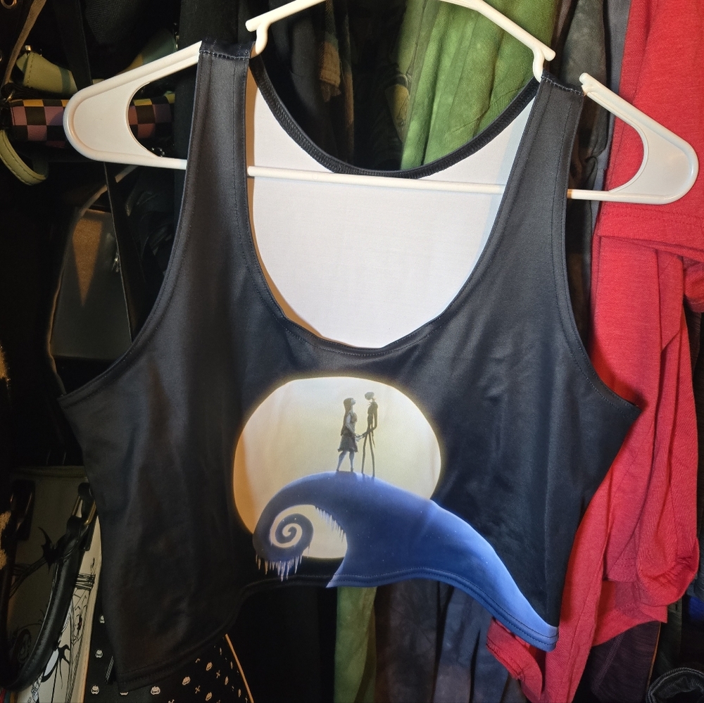 Blackmilk Nightmare Before Christmas Reversible Crop Top XL - Picture 2 of 7